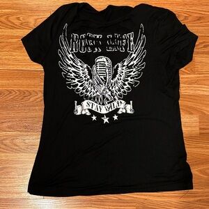 Black Rock Life Tee with Slit Chest Line